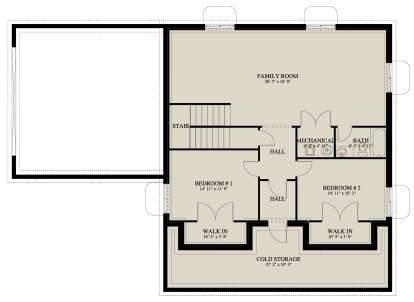 Basement for House Plan #2802-00029