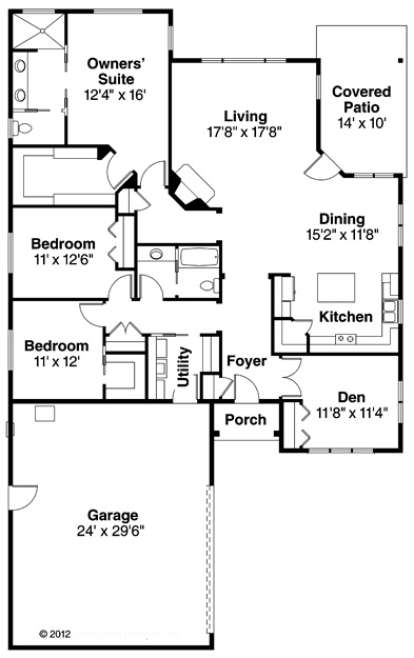 Floorplan for House Plan #035-00628