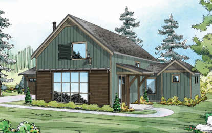 Contemporary House Plan #035-00634 Elevation Photo