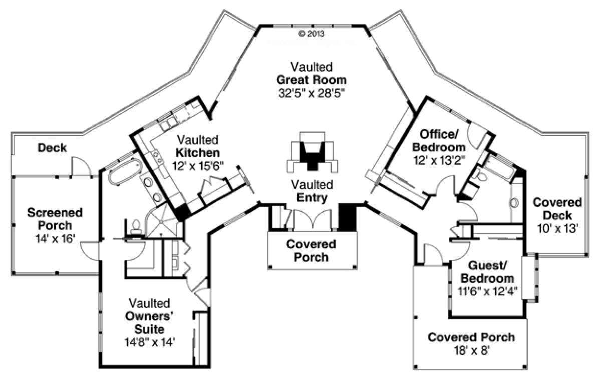 Floorplan for House Plan #035-00635