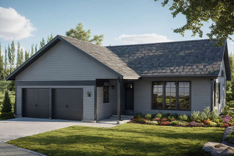 House Plan House Plan #16282 Angled Front Elevation