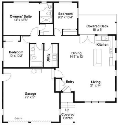 Floorplan for House Plan #035-00637