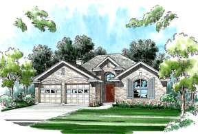 Ranch House Plan #5445-00003 Elevation Photo