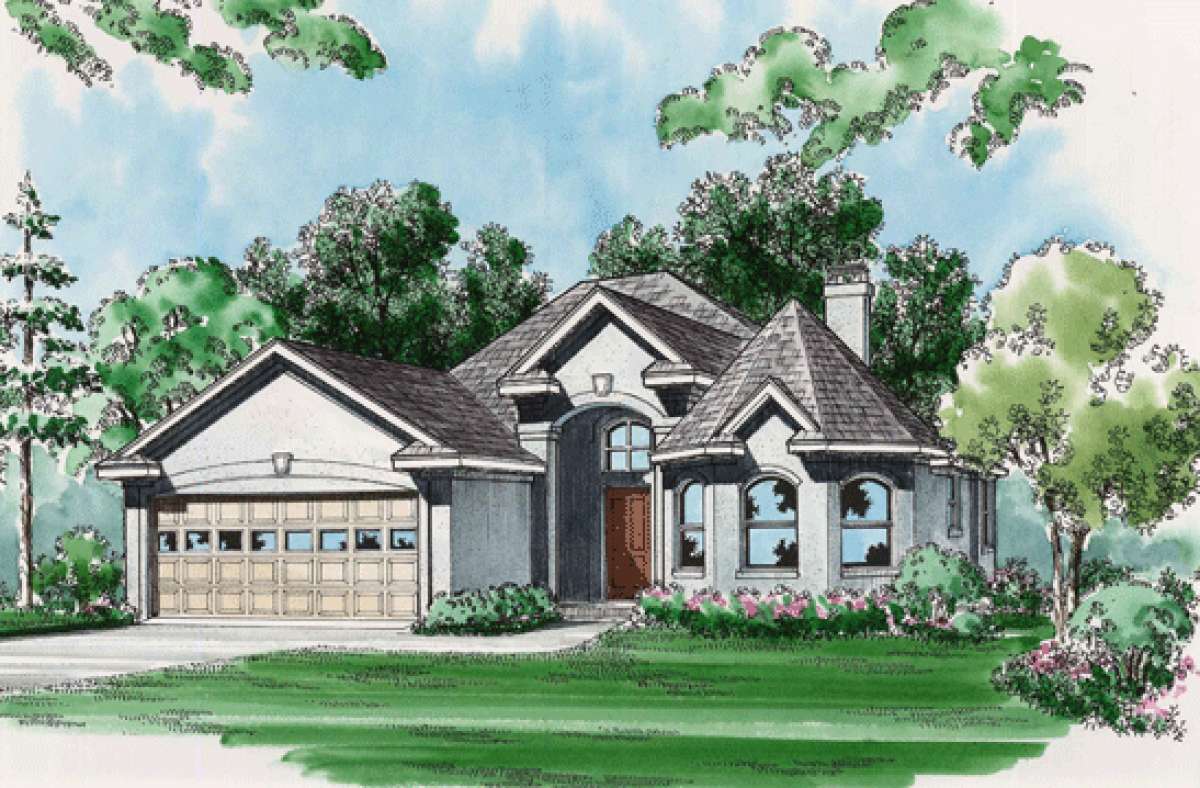 Ranch House Plan #5445-00004 Elevation Photo