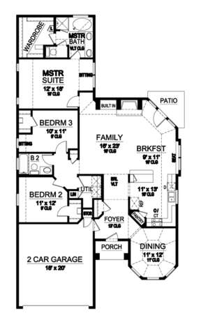 Floorplan 1 for House Plan #5445-00004