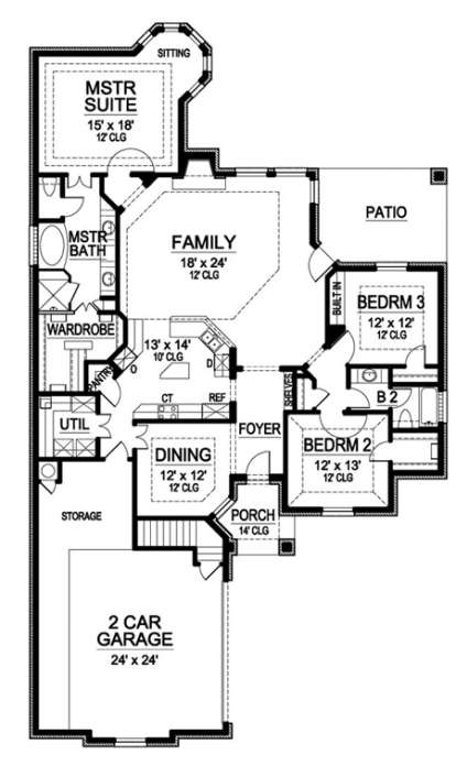 Floorplan 1 for House Plan #5445-00013