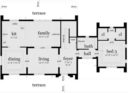 Main Floor for House Plan #028-00012