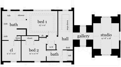 Second Floor for House Plan #028-00012