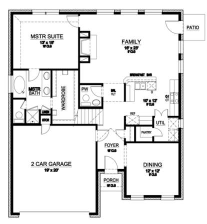 Floorplan 1 for House Plan #5445-00017