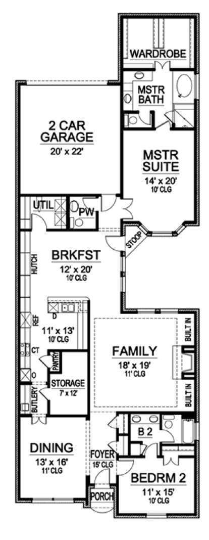 Floorplan 1 for House Plan #5445-00021