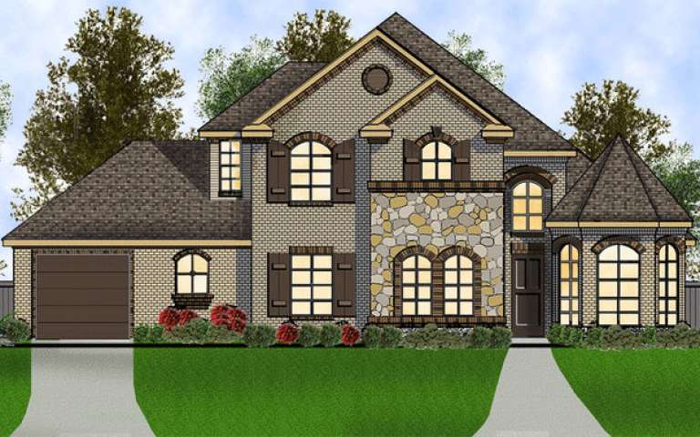 Traditional House Plan #5445-00025 Elevation Photo