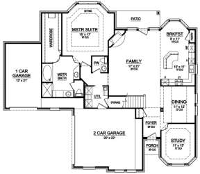 Floorplan 1 for House Plan #5445-00025
