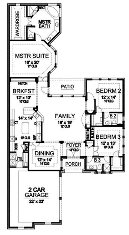 Floorplan 1 for House Plan #5445-00026