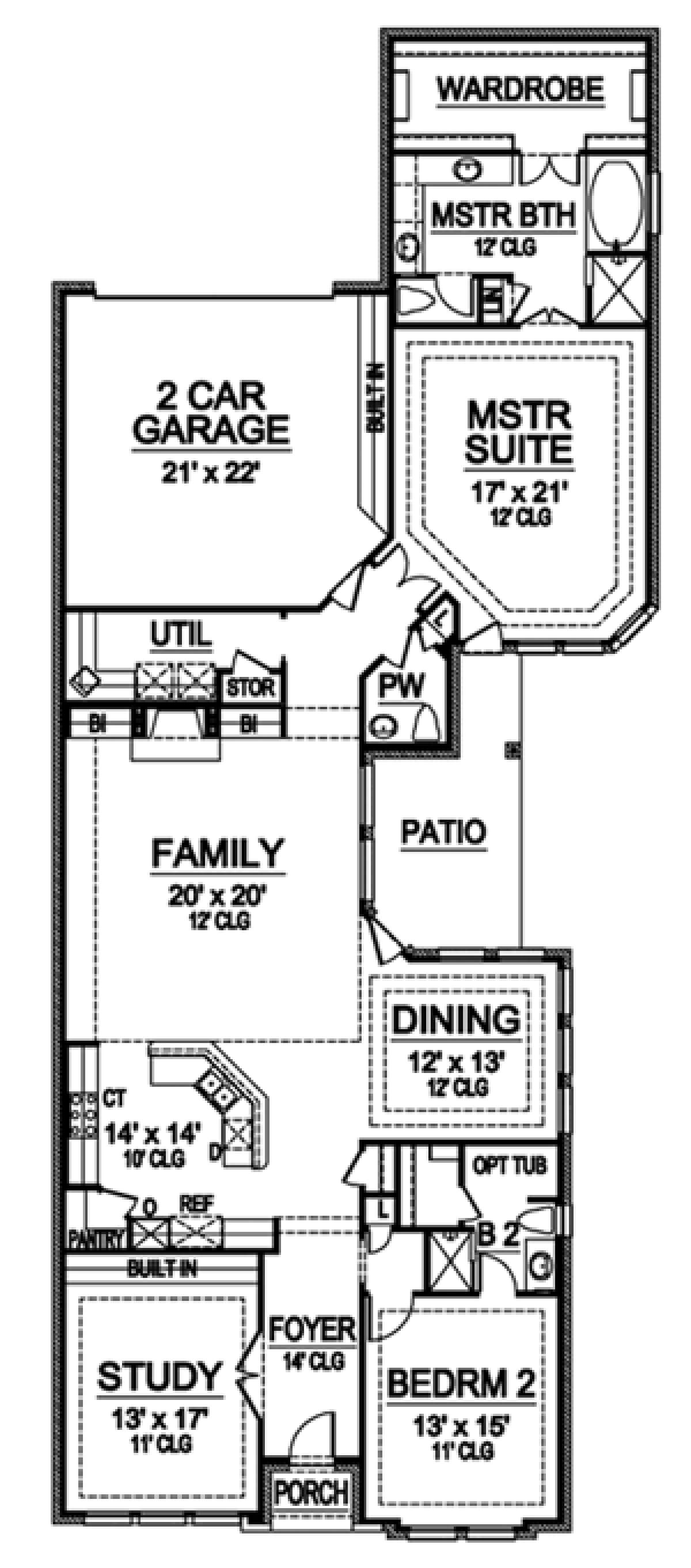 Floorplan 1 for House Plan #5445-00029