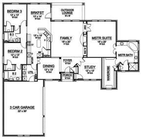 Floorplan 1 for House Plan #5445-00031