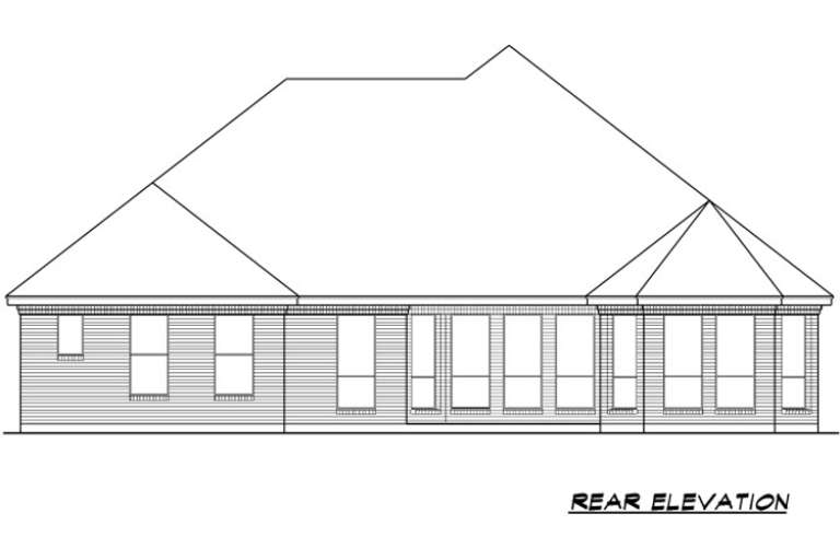 European House Plan #5445-00034 Elevation Photo