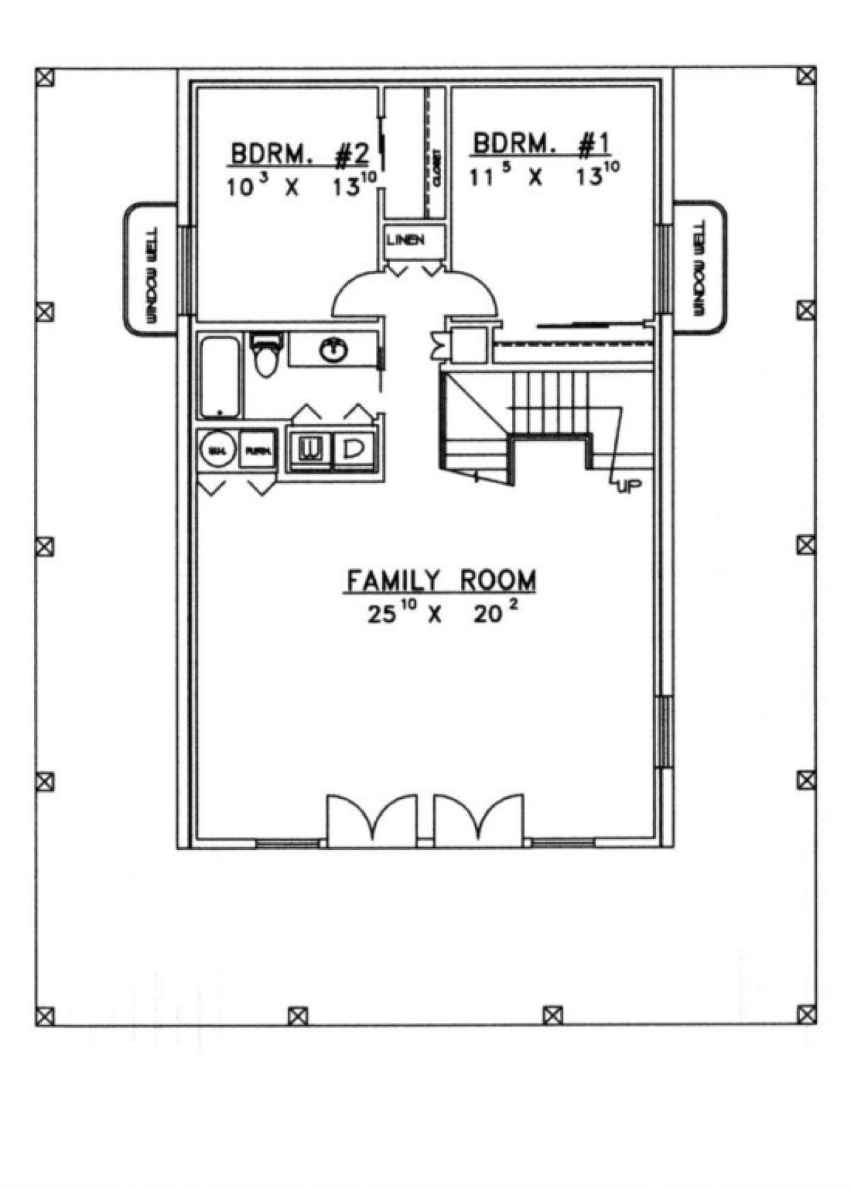 Basement Floor for House Plan #039-00308