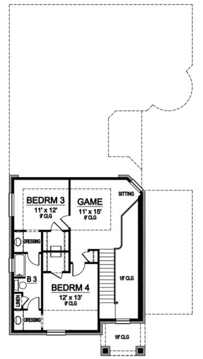 Floorplan 2 for House Plan #5445-00037