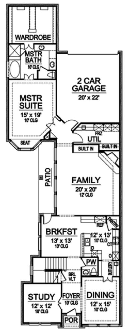 Floorplan 1 for House Plan #5445-00038