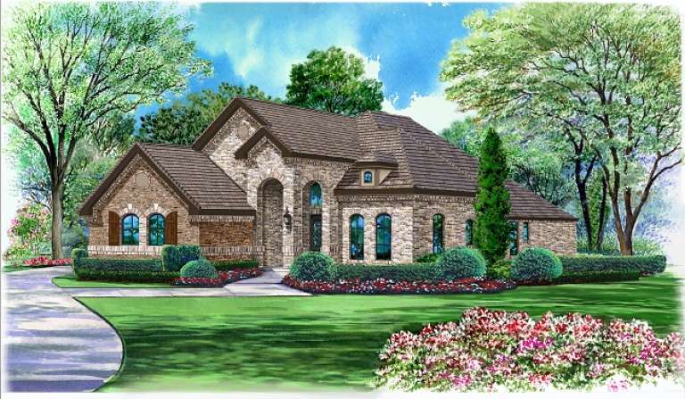 Ranch House Plan #5445-00043 Elevation Photo