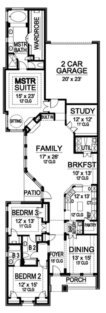Floorplan 1 for House Plan #5445-00044