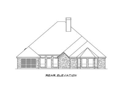 Ranch House Plan #5445-00045 Elevation Photo