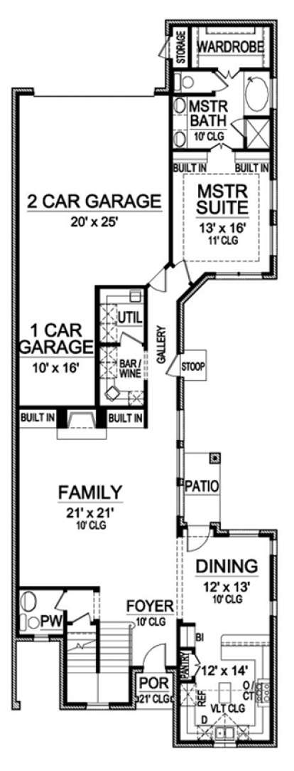 Floorplan 1 for House Plan #5445-00046