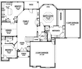 Floorplan 1 for House Plan #5445-00047