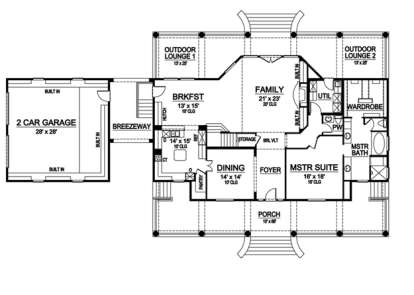 Floorplan 1 for House Plan #5445-00049