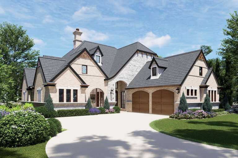 House Plan House Plan #16333 Angled Front Elevation 