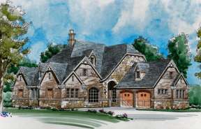 Luxury House Plan #5445-00050 Elevation Photo