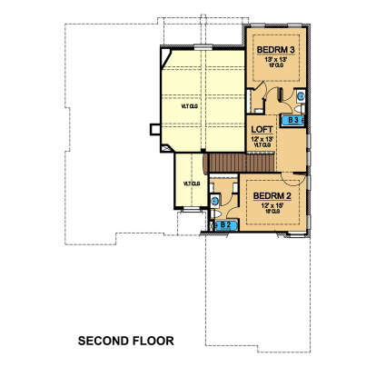 Second Floor for House Plan #5445-00050