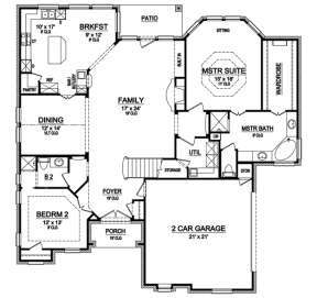 Floorplan 1 for House Plan #5445-00052