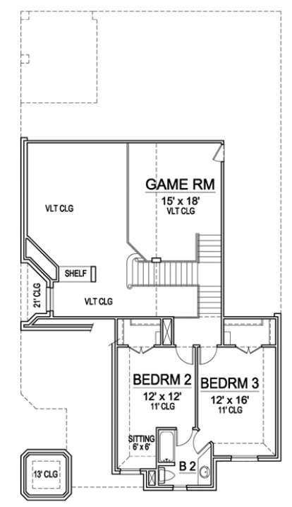 Floorplan 2 for House Plan #5445-00053