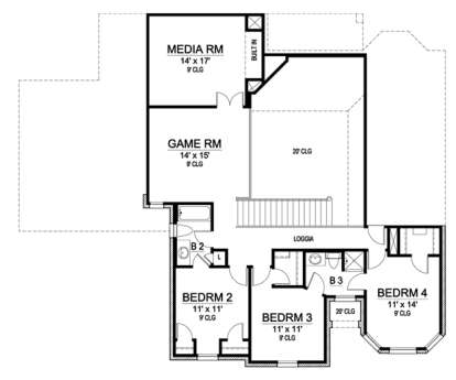 Floorplan 2 for House Plan #5445-00054