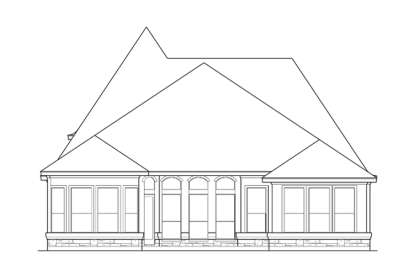 European House Plan #5445-00055 Elevation Photo