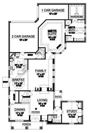 Floorplan 1 for House Plan #5445-00056