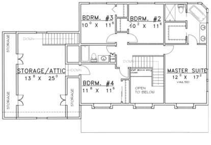 Second Floor for House Plan #039-00310