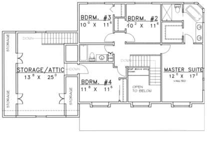 Second Floor for House Plan #039-00310