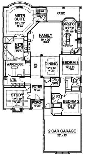 Floorplan 1 for House Plan #5445-00057