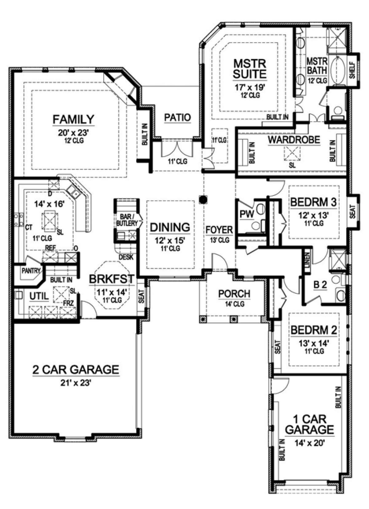 Floorplan 1 for House Plan #5445-00061