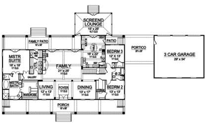 Floorplan 1 for House Plan #5445-00062