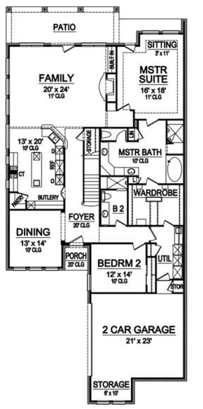 Floorplan 1 for House Plan #5445-00064