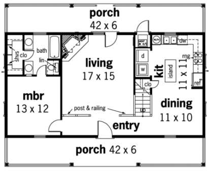 Floorplan 1 for House Plan #048-00061