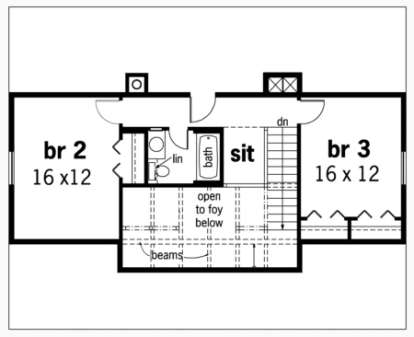 Floorplan 2 for House Plan #048-00061