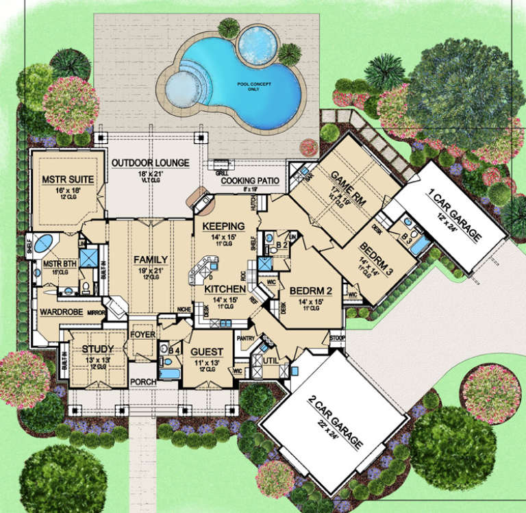 House Plan House Plan #16350 Drawing 1