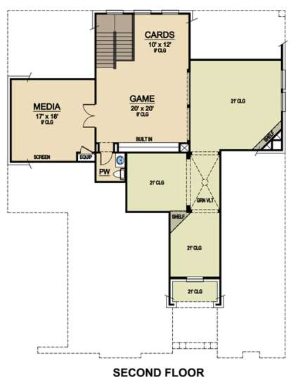 Floorplan 2 for House Plan #5445-00069