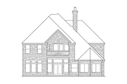 European House Plan #5445-00071 Elevation Photo