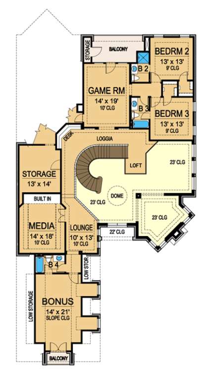Floorplan 2 for House Plan #5445-00071