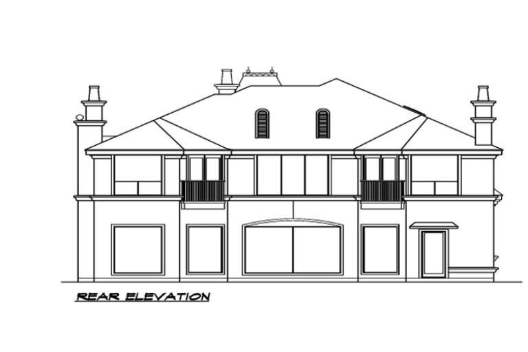 Luxury House Plan #5445-00072 Elevation Photo